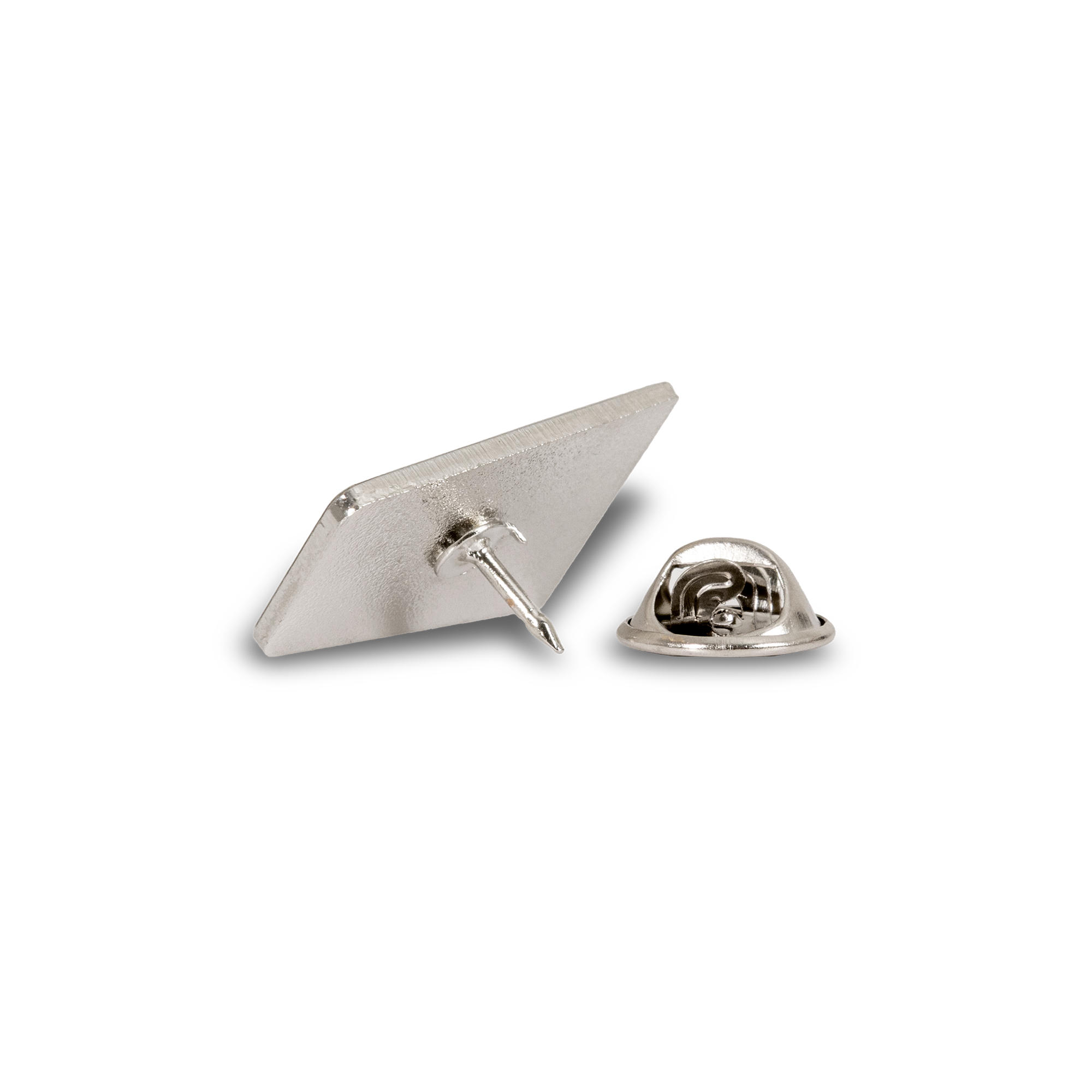 metal pin with atlas copco logo back