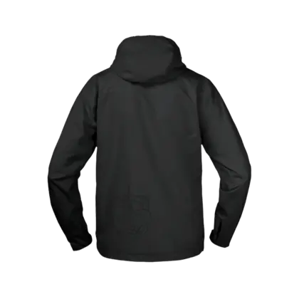 black winter jacket with white edwards logo back side