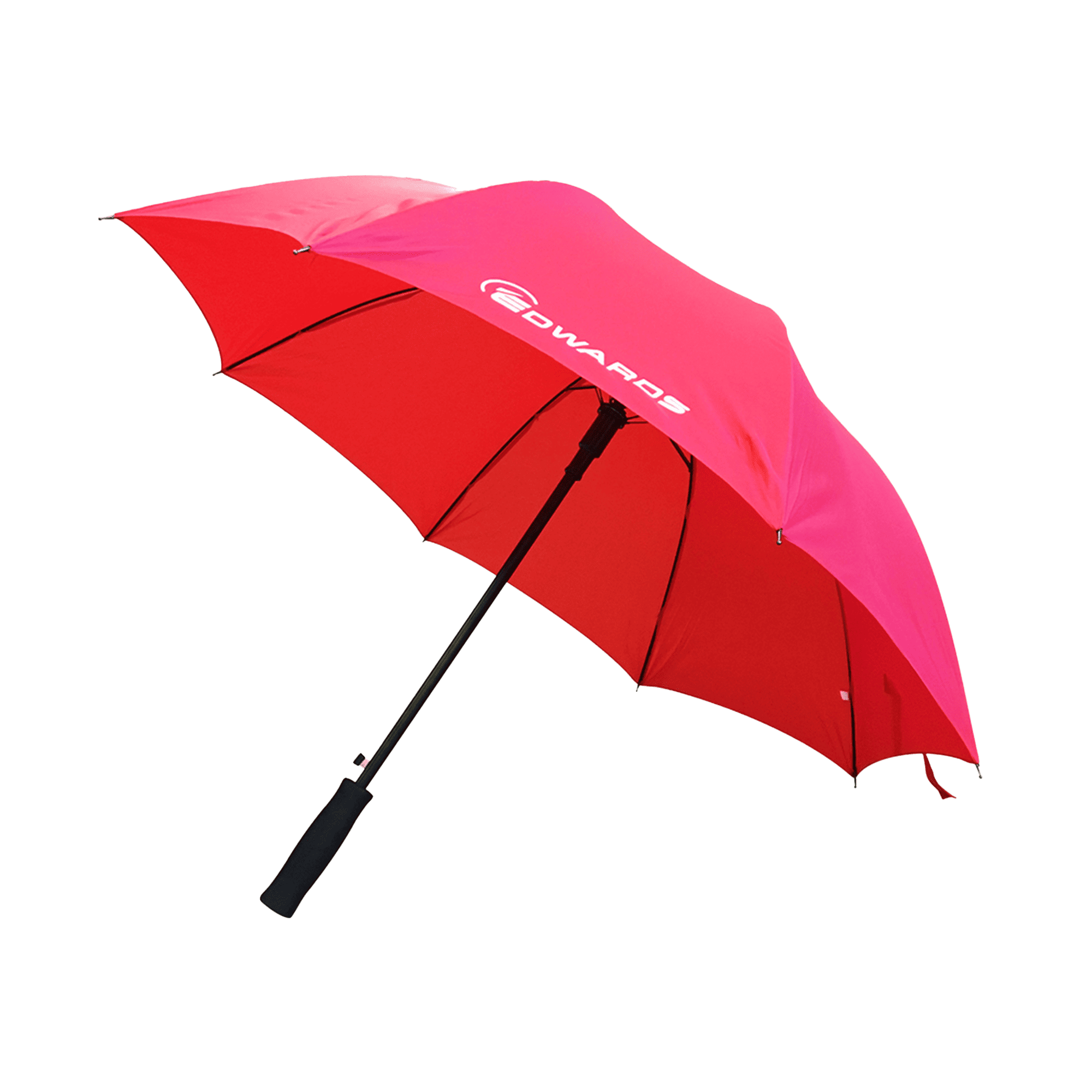 edwards red umbrella with white logo