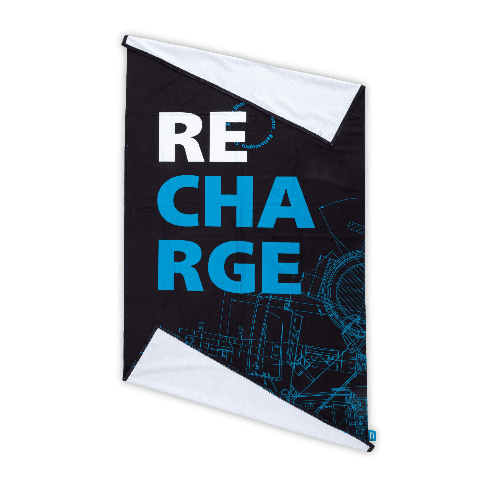 atlas copco recharge beach towel