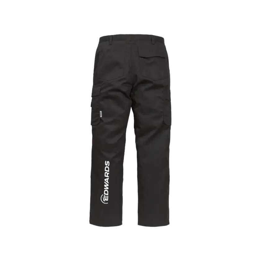 Workpants in black and white edwards logo on calf