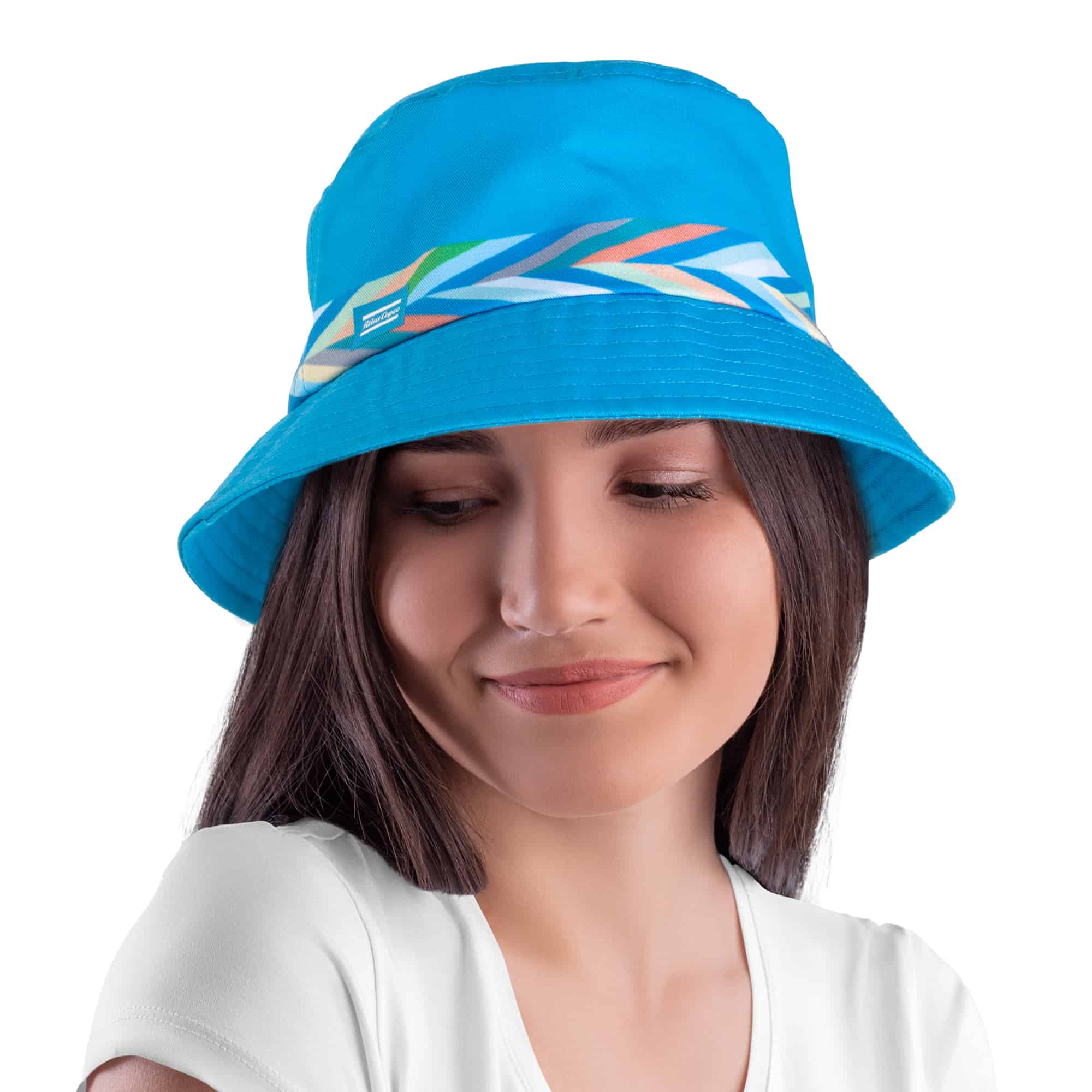 blue fishing hat