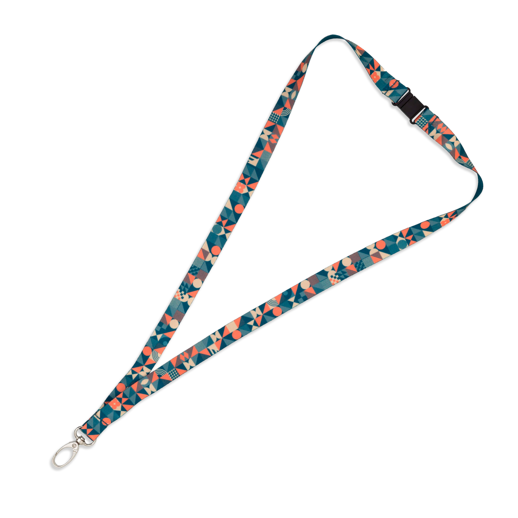 patterned lanyard with group logo