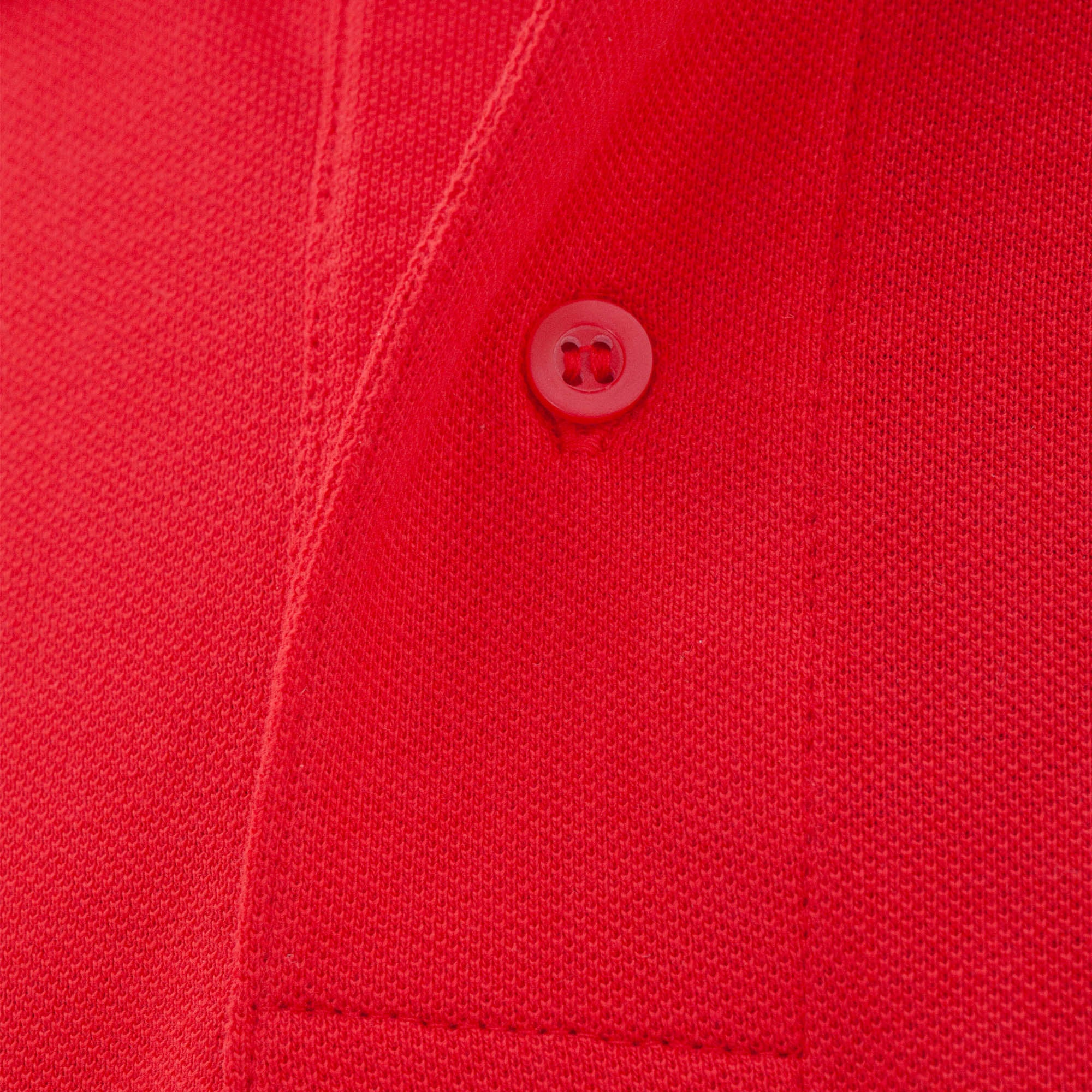 red edwards polo with white logo red buttons
