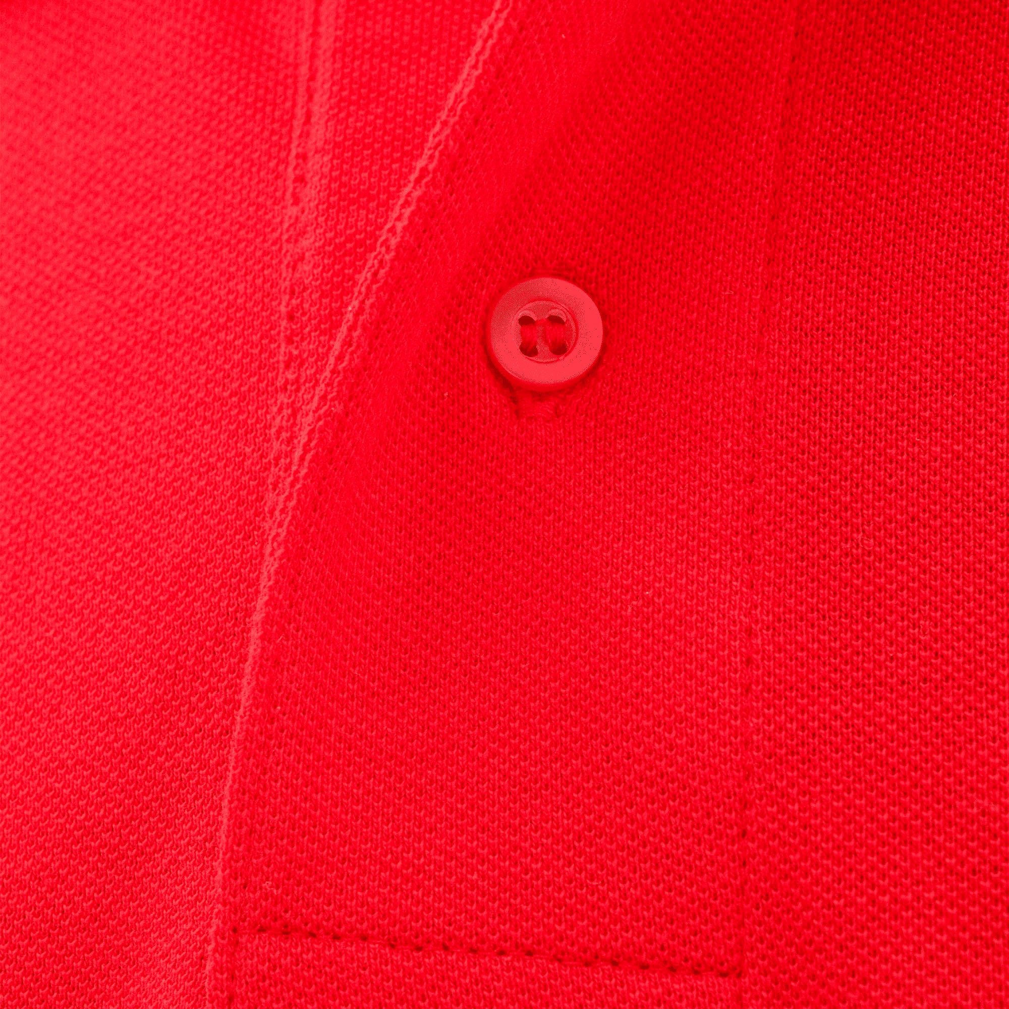 red edwards polo with white logo red buttons