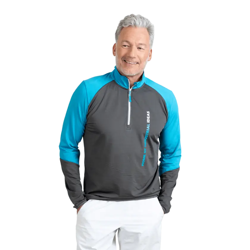 grey and blue Sweater Activewear 