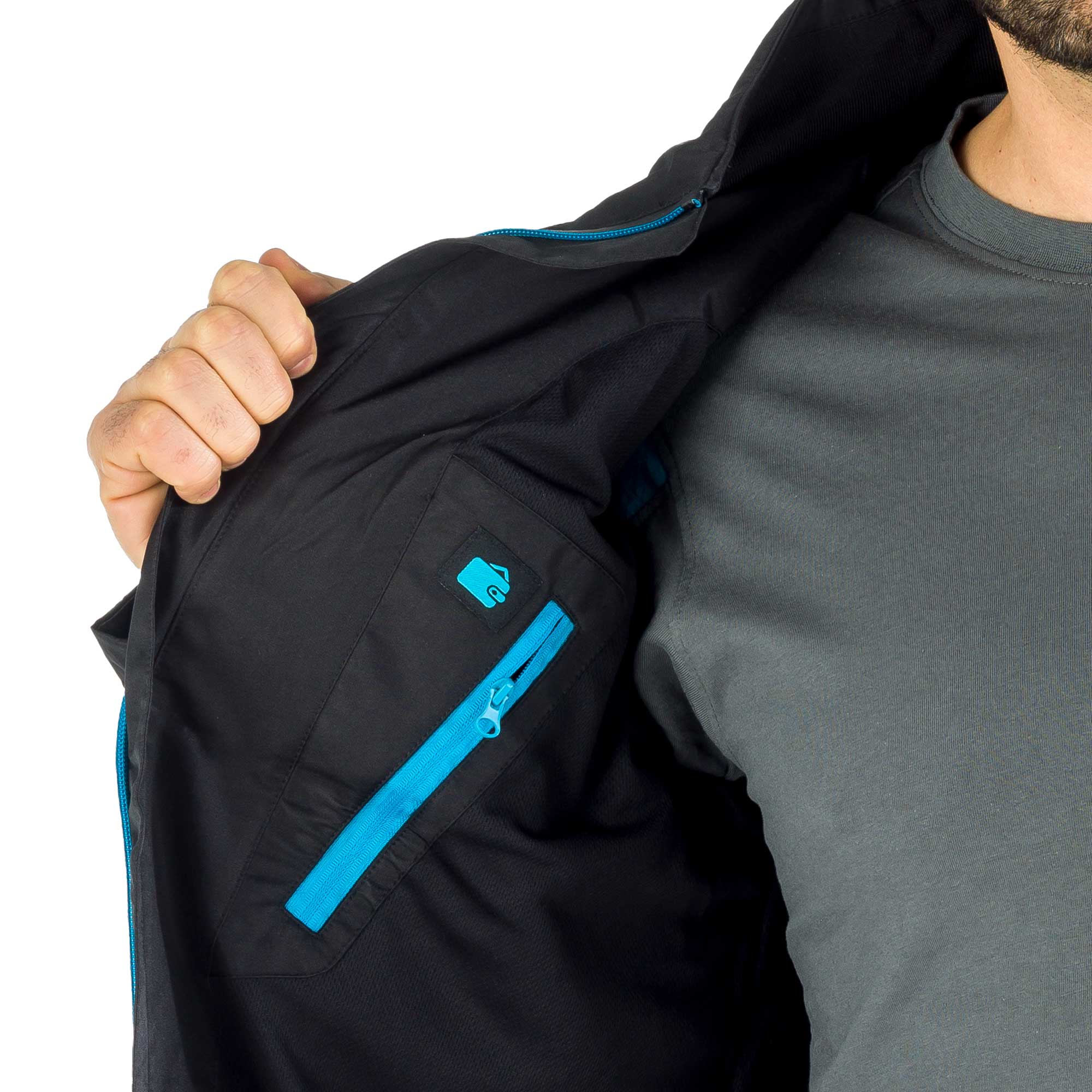 inside zippers in blue