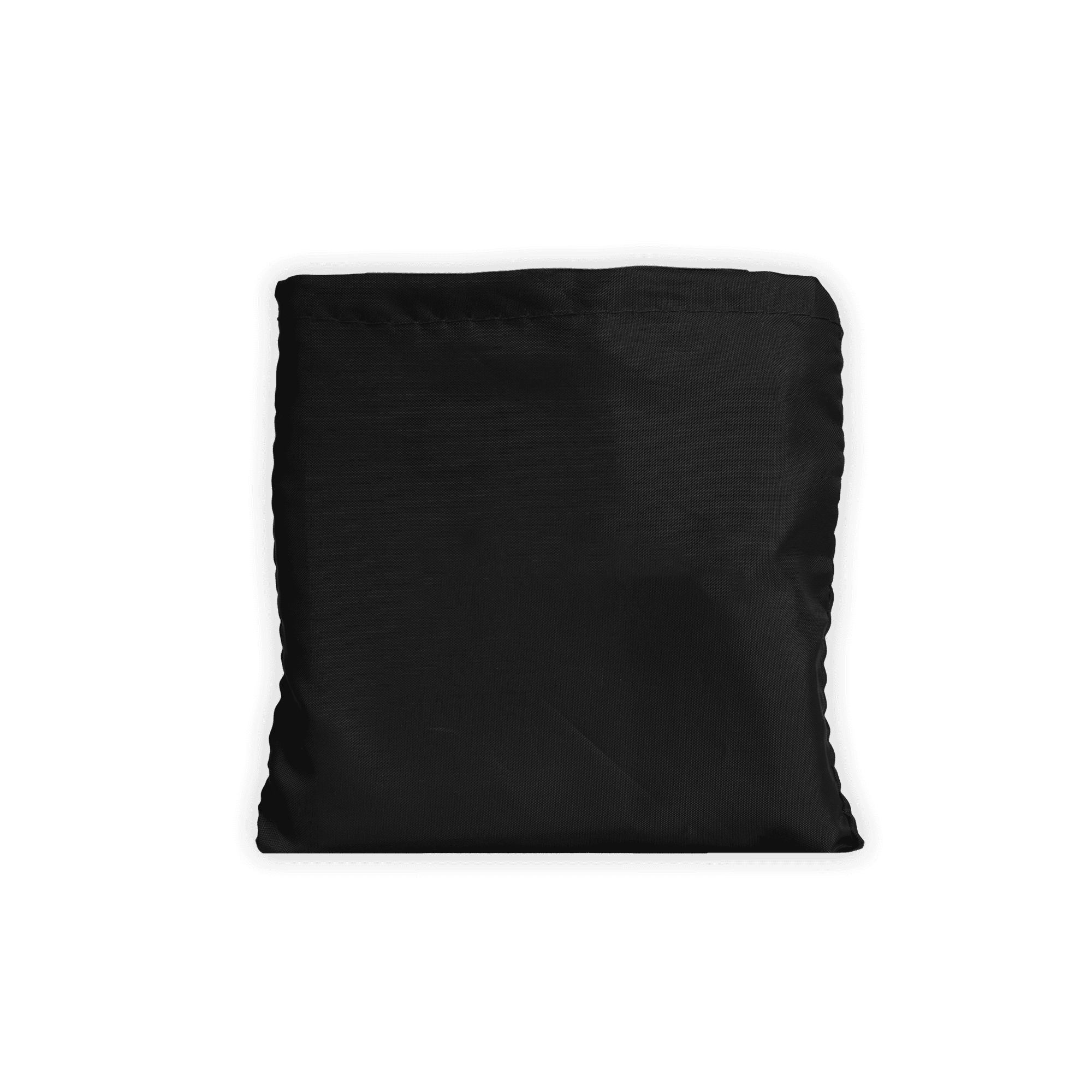 black shopping bag folded