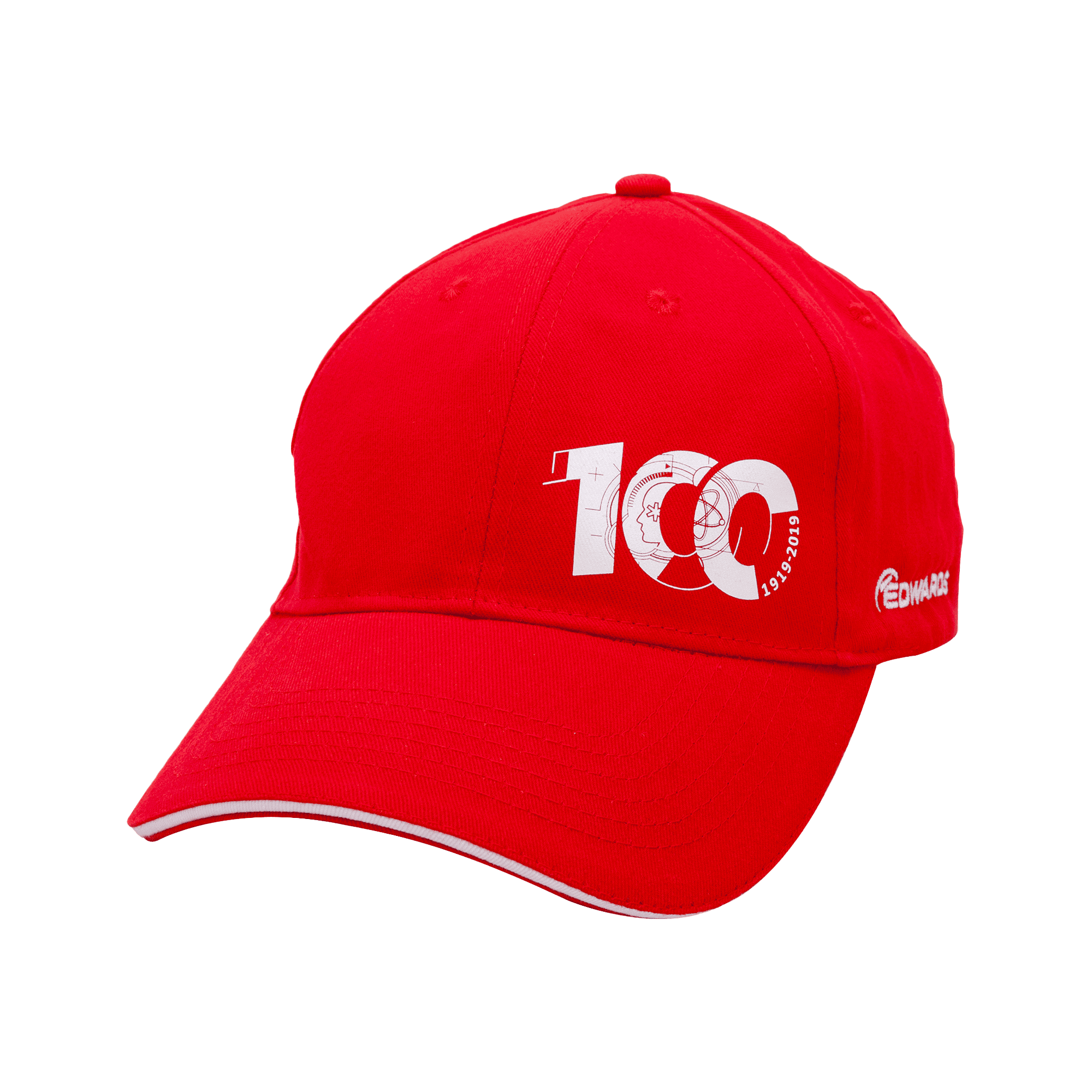 red edwards cap with white logo