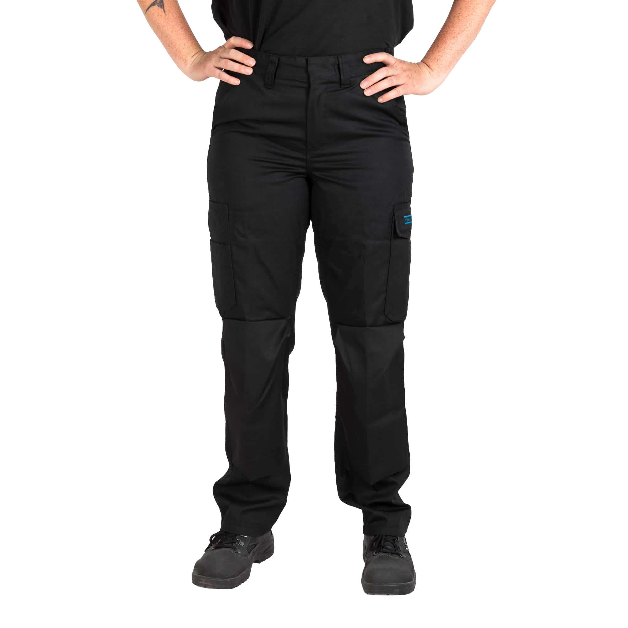 black heavy work pants