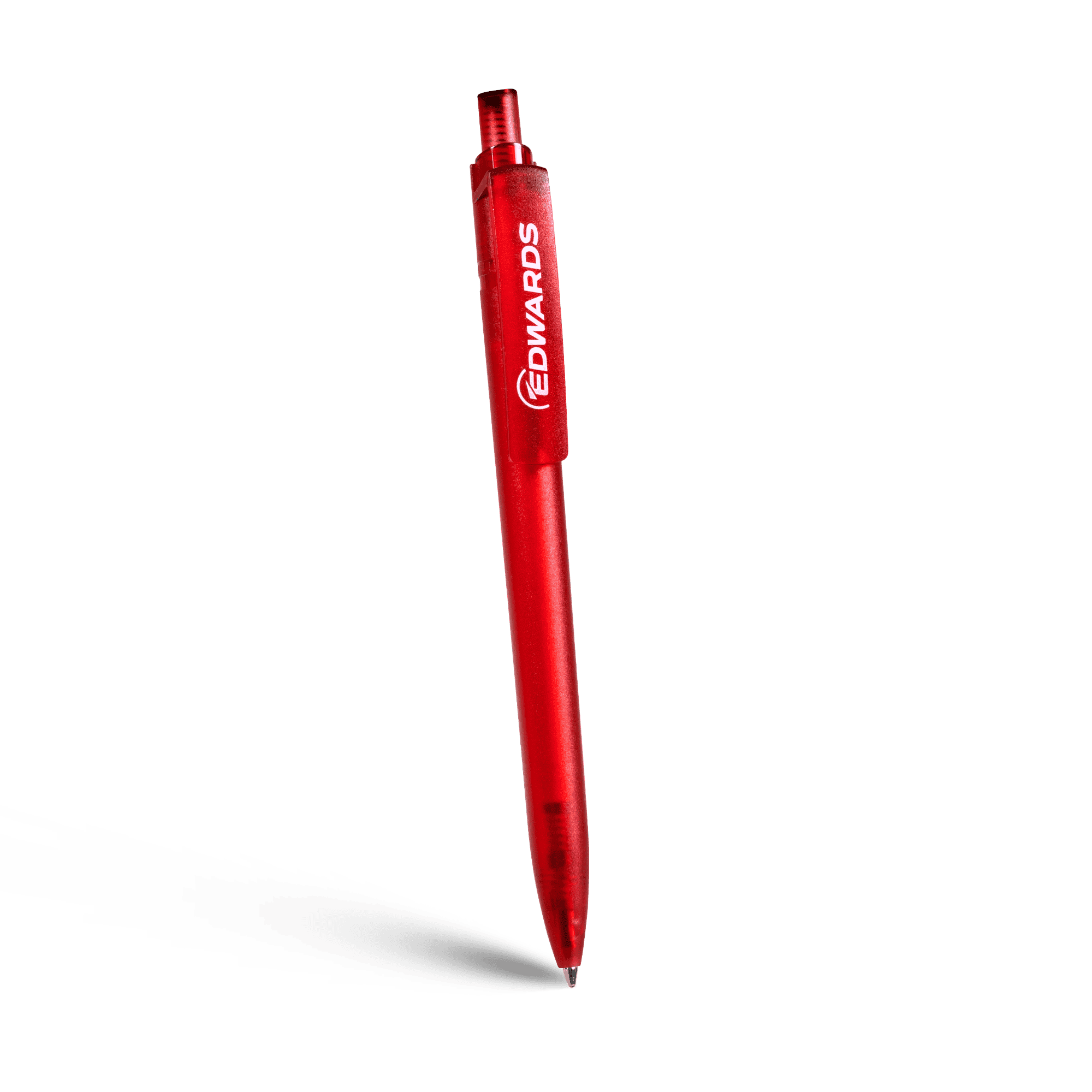 red pen with edwards logo in white