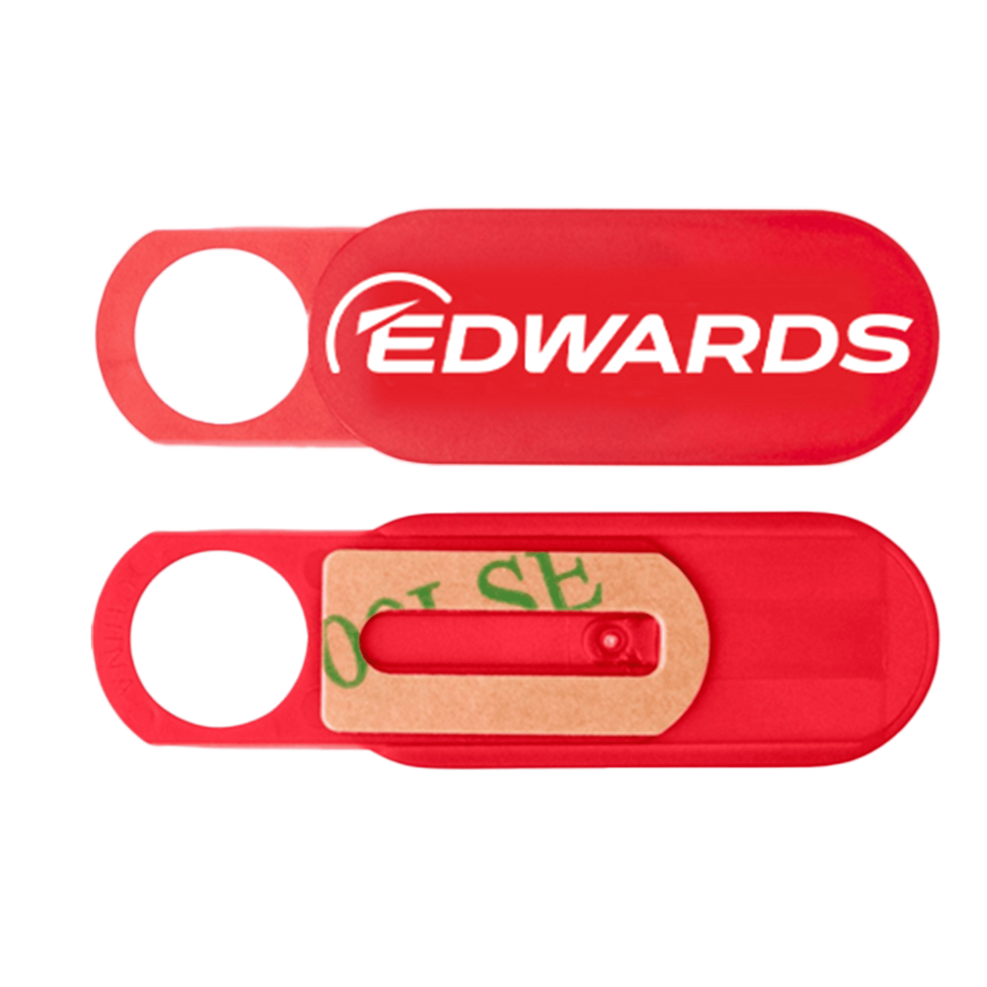 red edwards webcam cover with white logo