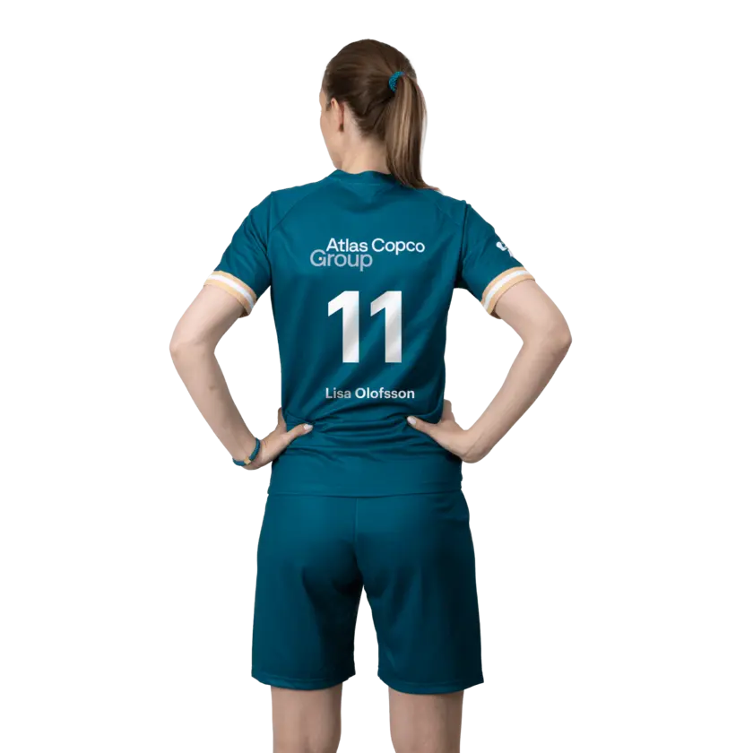 soccer jersey clothes with atlas copco group logo back